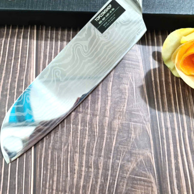 DAO - DAO BẾP NHẬT BẢN SANTOKU THÉP DAMASCUS MÃ A8 DT116 nt topcomshop vn