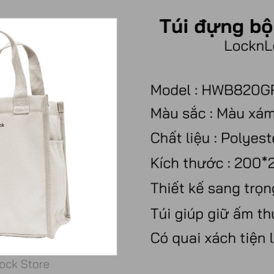 Túi đựng bộ hộp cơm LocknLock Daily Cooler, Table Mat HWB820 - Hàng chính hãng, giữ nhiệt có quai xách - JoyMall