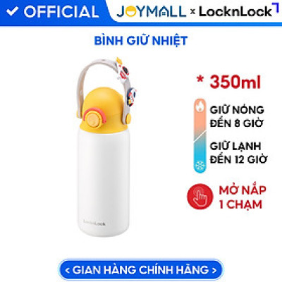 Bình giữ nhiệt Lock&Lock DIY Strap Tumbler 350ml LHC3283 - Hàng chính hãng, hoạ tiết dễ thương, đựng nước cho bé - JoyMall