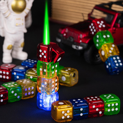 Vỏ Hột Quẹt Bật Lửa Khè Gas N-111 Hình 4 Viên Xúc Xắc Xí Ngầu Lộ Thiên Khò 1 Tia Xanh Cực Đẹp