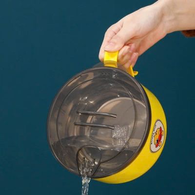 Ca Đựng Cháo Giữ Nhiệt, Ca Úp Mỳ, Tô khuấy Bột Ăn Dặm Cho Bé Hình Vịt Vàng Đáng Yêu - Hàng chính hãng