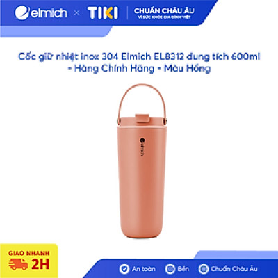 Cốc giữ nhiệt inox 304 Elmich EL8312 dung tích 600ml - Hàng Chính Hãng