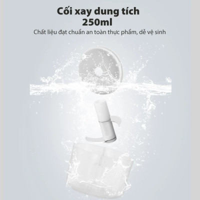 Máy Xay Tỏi Ớt Mini Chạy Pin Mishio MK420 - hàng chính hãng