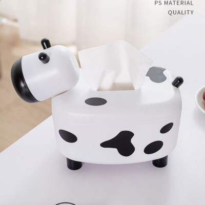 Hộp Đựng Giấy Ăn 2 in 1  Hình Bò Sữa