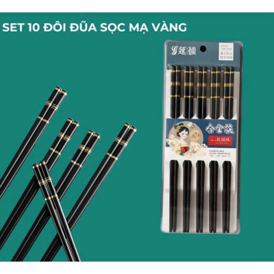 Vỉ 10 Đôi Đũa Kháng Khuẩn 3 Sọc , Hàng Chuẩn Xuất Nhật , Thiết Kế Chống Trượt Được Sử Dụng Phổ Biến Rộng Rãi Ở Nhà Hàng , Khách Sạn , Trong Gia Đình - Hàng cao cấp