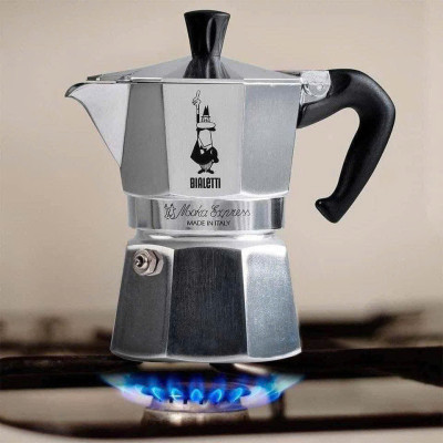 Ấm Pha Cà Phê Espresso Bialetti Moka Express 4 Cup – Màu Bạc Hàng chính hãng