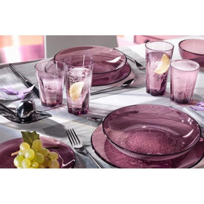 Bát đĩa thủy tinh Hya Purple 