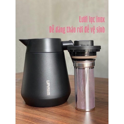 phích ủ nước nóng lạnh,bình pha trà có lõi lọc inox 304 nhập khẩu cao cấp 1,2 lít
