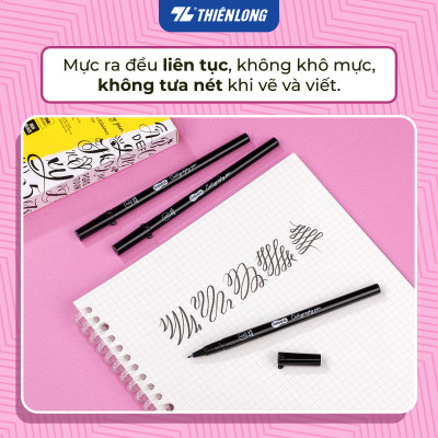 Bút viết Calligraphy Thiên Long Colokit DW-C005 - Mực kháng nước, đậm