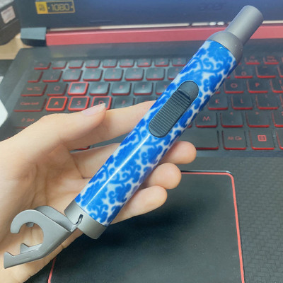 Vỏ Hột Quẹt Bật Lửa khò Mỏ Hàn 1 tia Để Bàn Qihao QF-372 đẹp độc lạ - dùng gas cao cấp ( giao màu ngẫu nhiên )