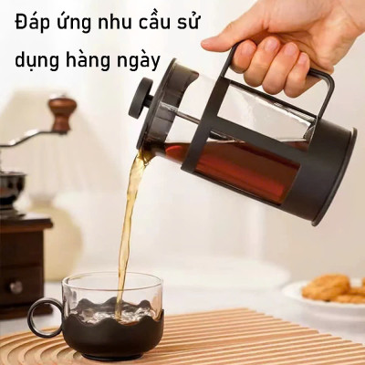 Bình Pha Trà Cà Phê Kiểu Pháp Cao Cấp 350ml Nóng Lạnh Văn Phòng Du Lịch Dã Ngoại Phượt