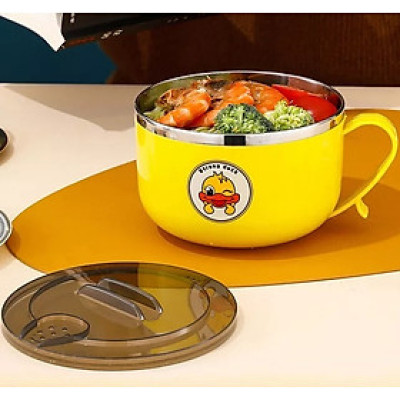 Ca Ăn Mì Có Quai Lõi Inox 2 Lớp Tiện Lợi , Họa Tiết Dễ thương - Hàng Chính Hãng ( Họa Tiết Ngẫu Nhiên)