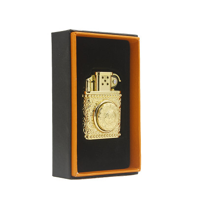 Vỏ Hột Quẹt Bật Lửa Gas Đá 1804-26 Họa Tiết Vòng Xoay 12 Con Giáp Độc Đáo - Hàng Full Hộp