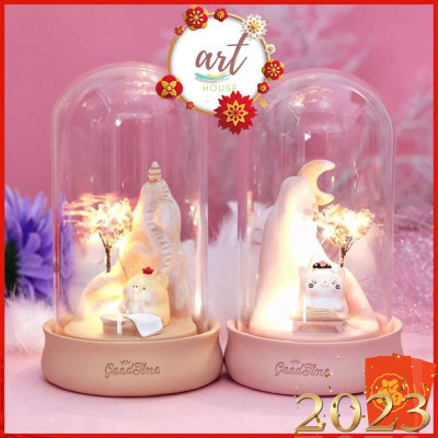 Hộp Trang Trí Mèo Hoàng Gia Trong Lồng Kính Có Đèn - Trang trí nhà cửa - Art House