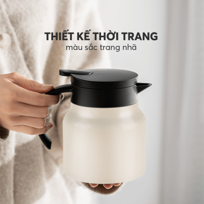 Bình giữ nhiệt 900ml Elmich EL8299, Hàng chính hãng, inox 304, có lõi lọc pha trà, cà phê - JoyMall