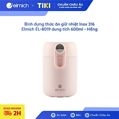 Bình đựng thức ăn giữ nhiệt Inox 316 Elmich EL-8019 dung tích 600ml