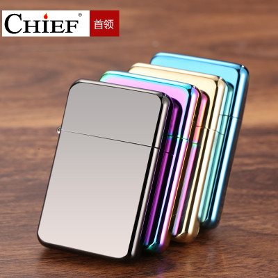 Vỏ Hột Quẹt Bật Lửa Xăng Đá Chief CF-003 Thiết Kế Mang Đậm Phong Cách Châu Âu Cao Cấp Đẹp Độc Lạ - Dùng Xăng Bấc Đá