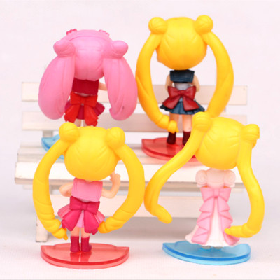 [Trang trí sinh nhật] Bộ 4 Mô hình nhân vật Sailor Moon - Thủy Thủ Mặt Trăng (Có giá đỡ)