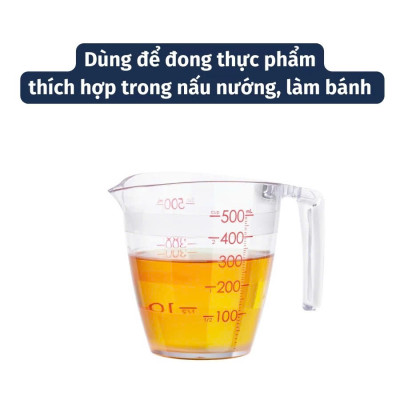 Cốc Đong YOKO INOCHI 200ml / 500ml – Ly Định Lượng Có Vạch Chia Rõ, Nhựa Nguyên Sinh An Toàn – Dùng Trong Nấu Ăn, Pha Chế