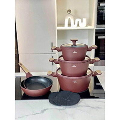 Bộ nồi đỏ 10 món Berlinger Haus BH/8305 hàng chính hãng