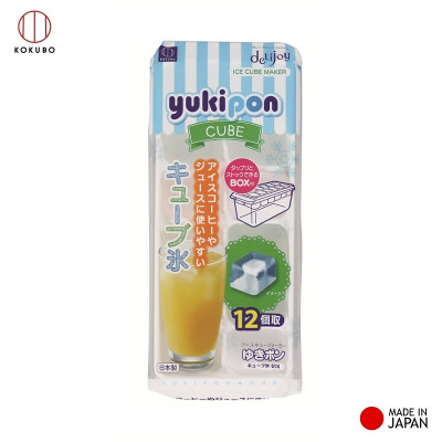 Khay làm đá Yukipon 12 viên có hộp đựng, làm từ nhựa PP cao cấp - nội địa Nhật Bản