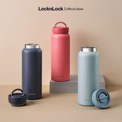 Bình giữ nhiệt Lock&Lock Jumbo Tumbler 900ml LHC4300, Hàng chính hãng, quai xách inox, giữ nhiệt 24h - JoyMall