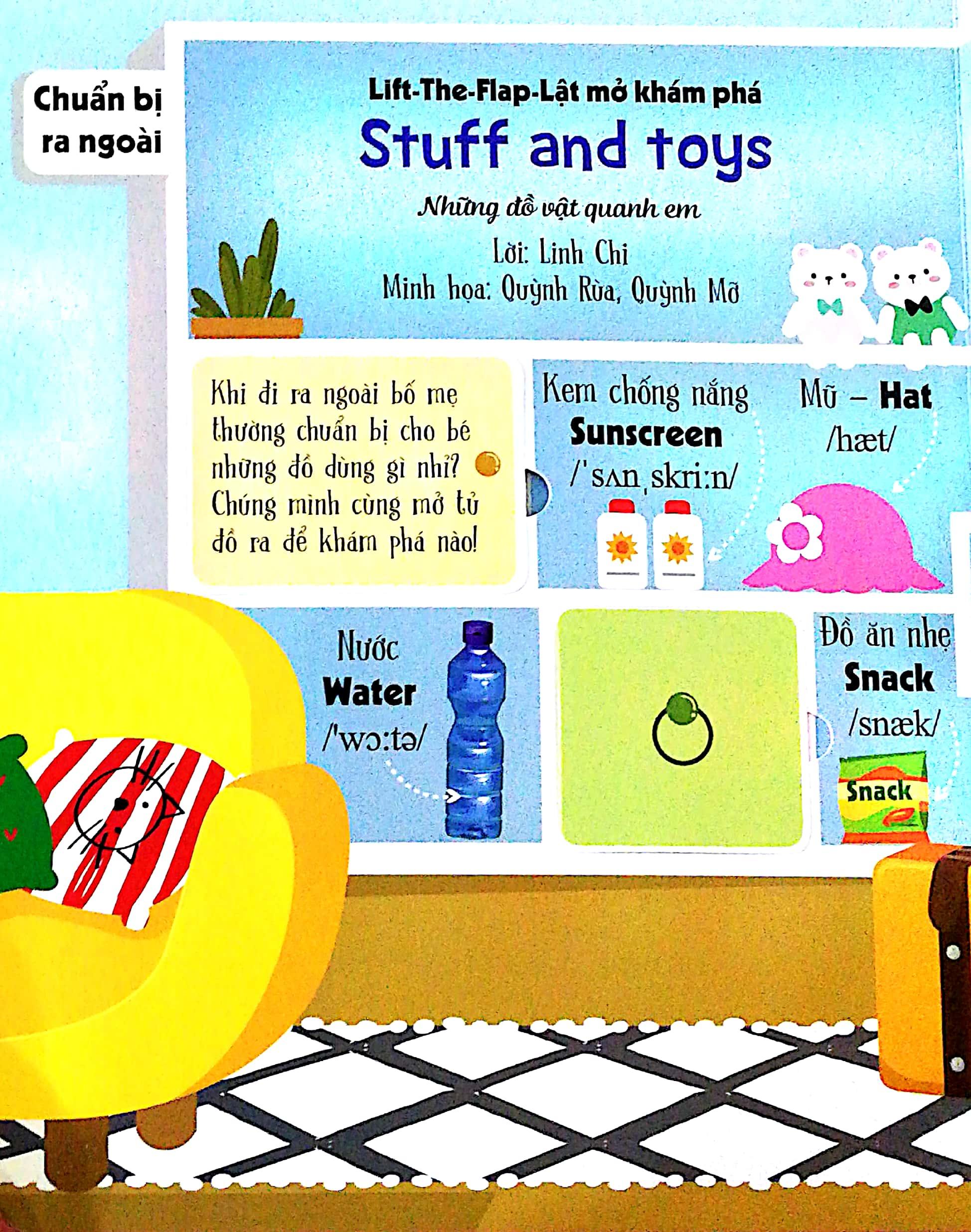 Sách Tương Tác - Lift-The-Flap- Lật mở khám phá - Stuff and toys - Những đồ vật quanh em