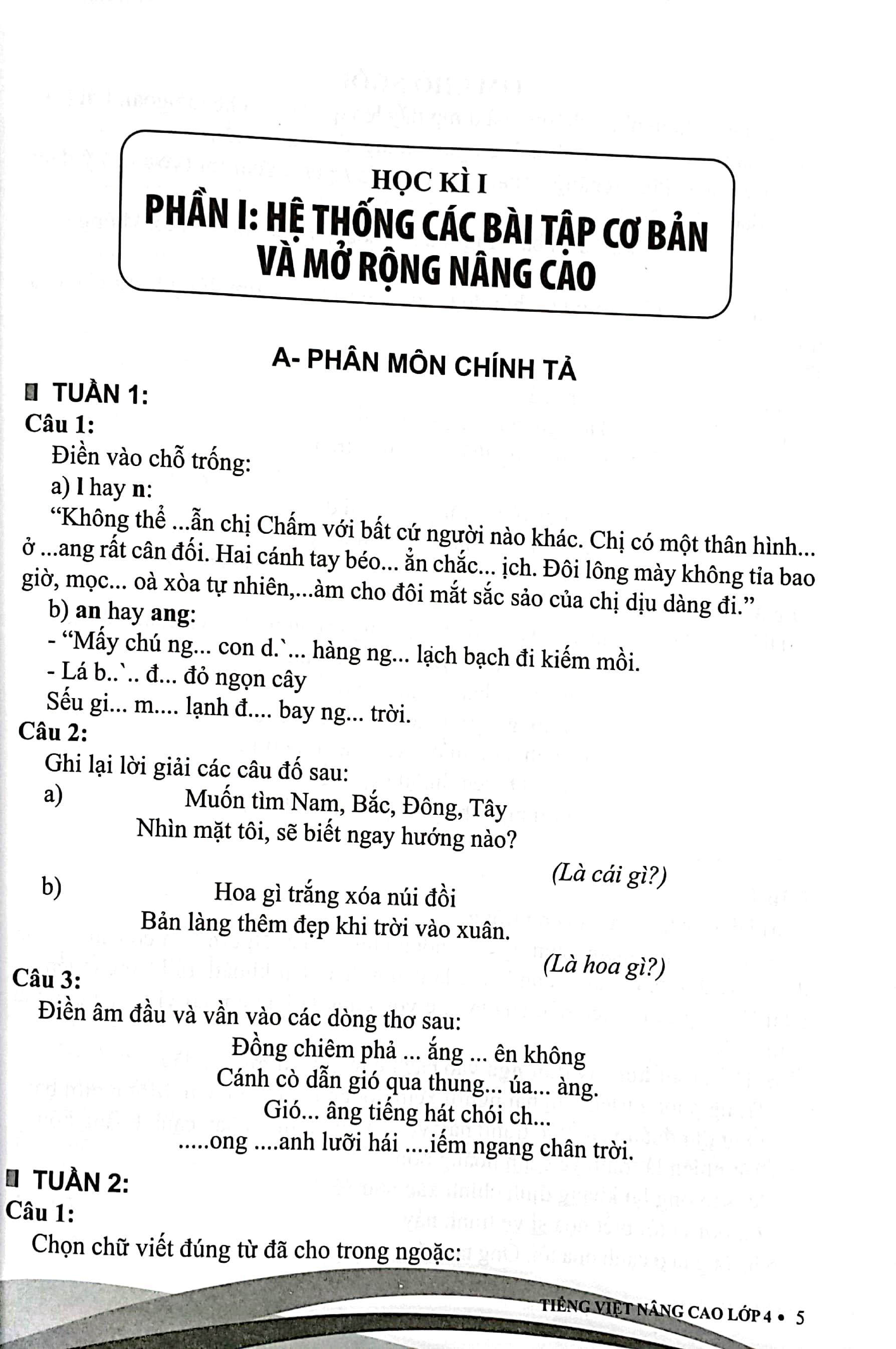 Tiếng Việt Nâng Cao Lớp 4 (Dùng Chung Cho Các Bộ SGK Hiện Hành)