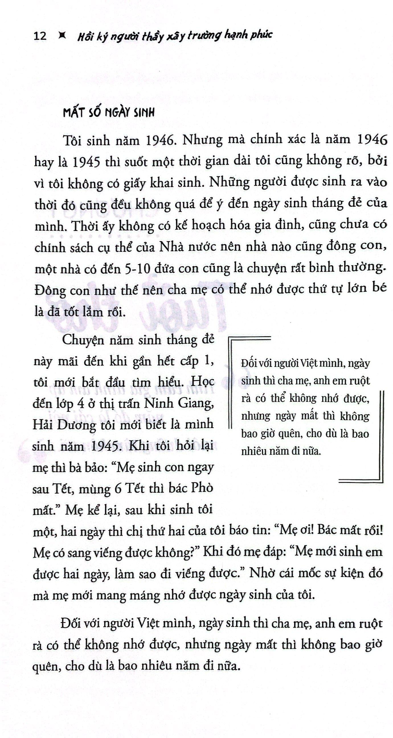 Hồi Ký Người Thầy Xây Trường Hạnh Phúc