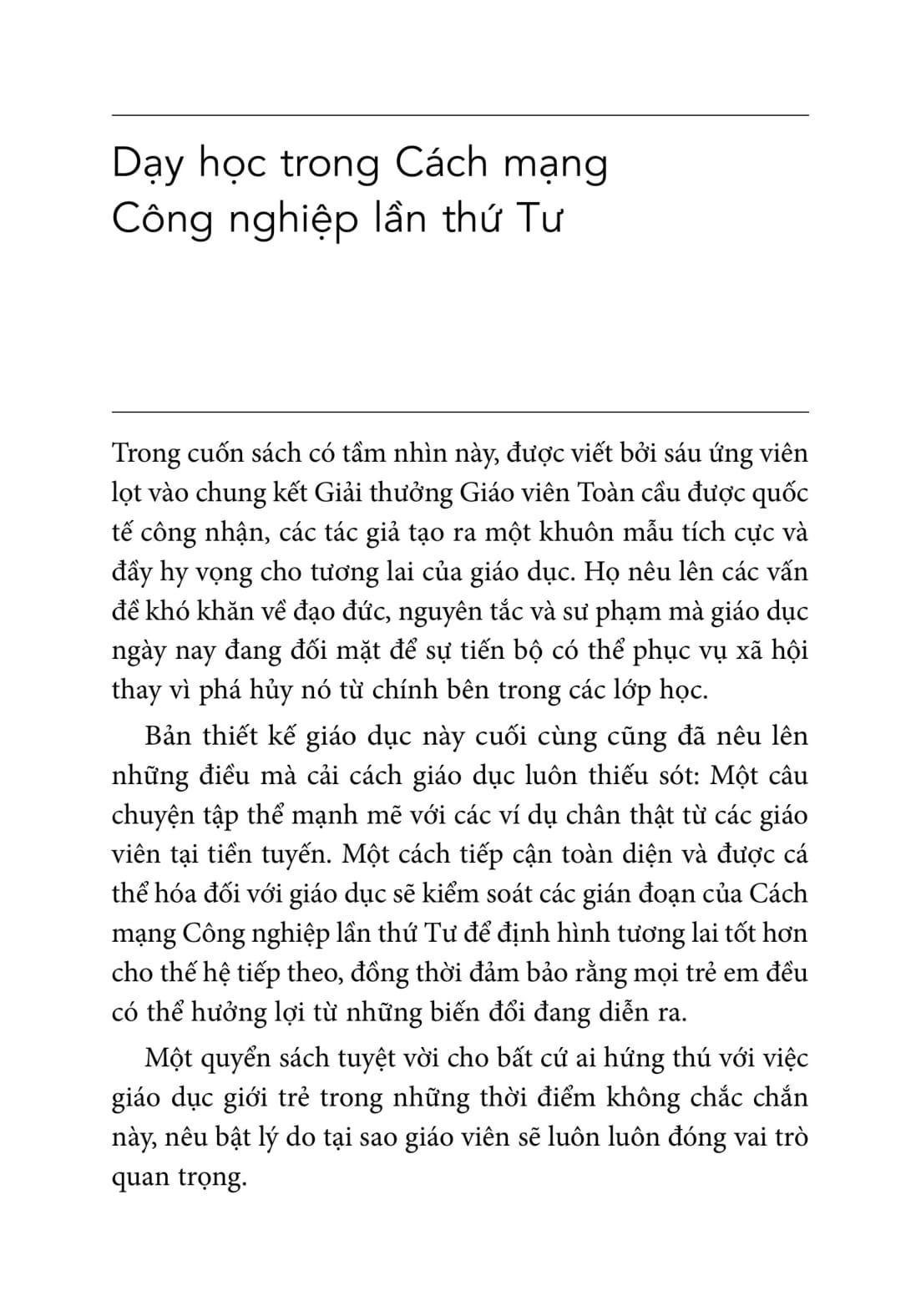 Dạy Học Trong Cách Mạng Công Nghiệp Lần Thứ Tư