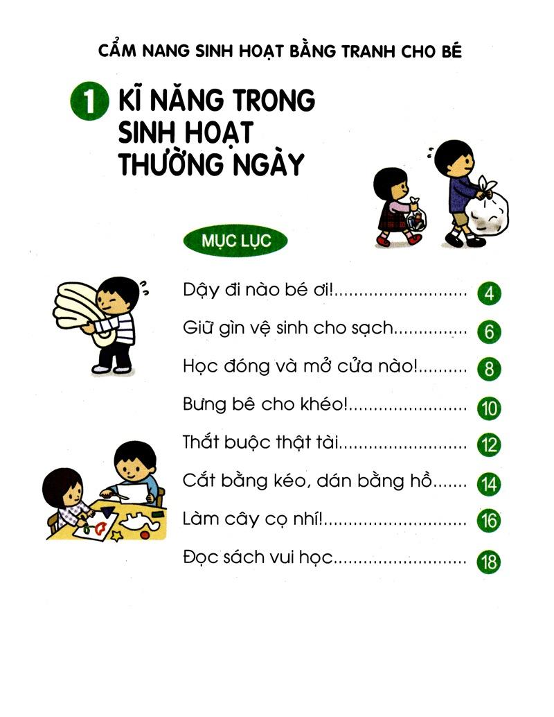 Cẩm Nang Sinh Hoạt Bằng Tranh Cho Bé Tập 1: Kĩ Năng Sinh Hoạt Thường Ngày (Tái Bản 2019)