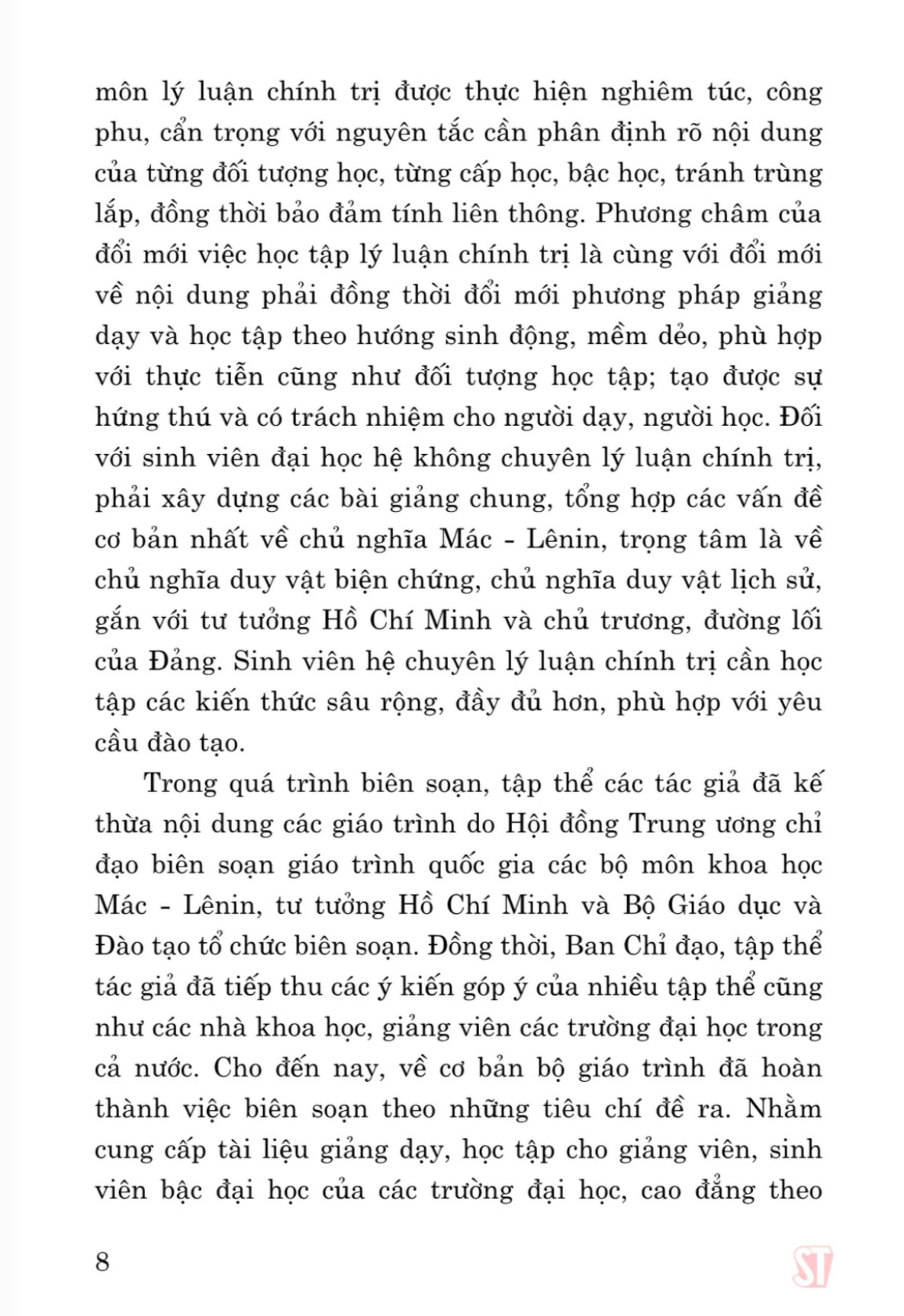 Giáo trình Tư tưởng Hồ Chí Minh (Dành cho bậc đại học hệ không chuyên lý luận chính trị) - bản in 2024