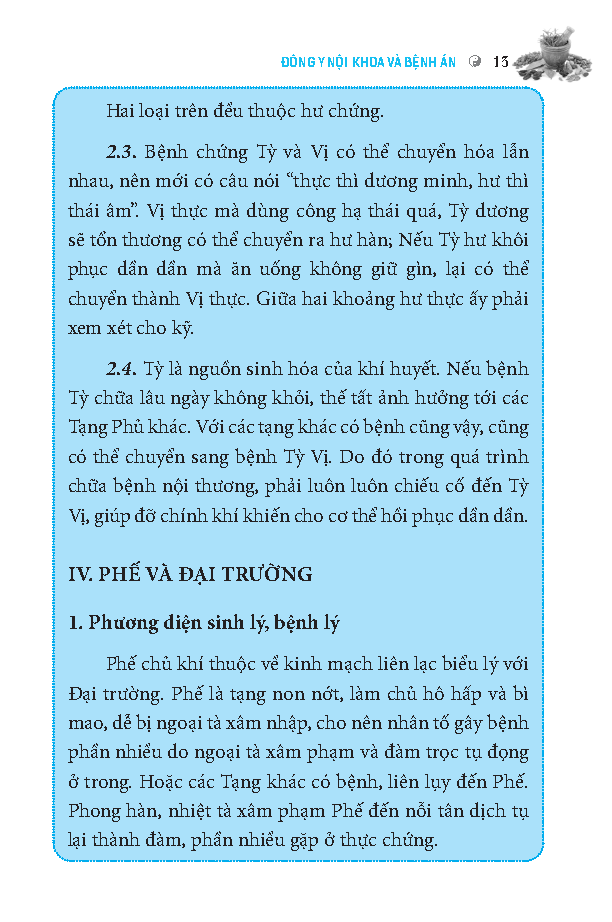 Đông Y Nội Khoa Và Bệnh Án
