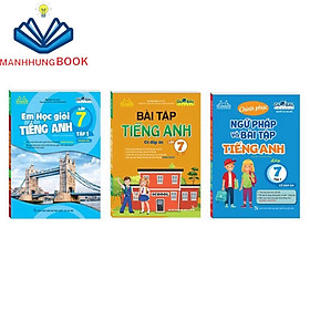 Sách - Combo 3c - em học giỏi tiếng anh & bài tập tiếng anh & chinh phục ngữ pháp và bài tập tiếng anh lớp 7 tập 1