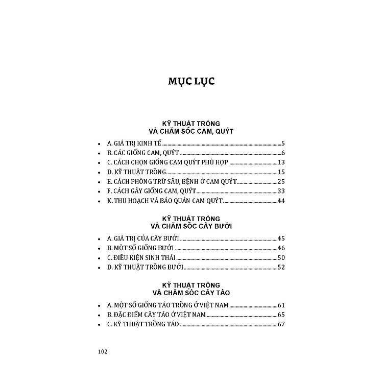 Sách - Kỹ Thuật Trồng, Chăm Sóc Cho Năng Suất Cao - Cam, Quýt, Bưởi, Táo, Na, Hồng - VIETNAMBOOK