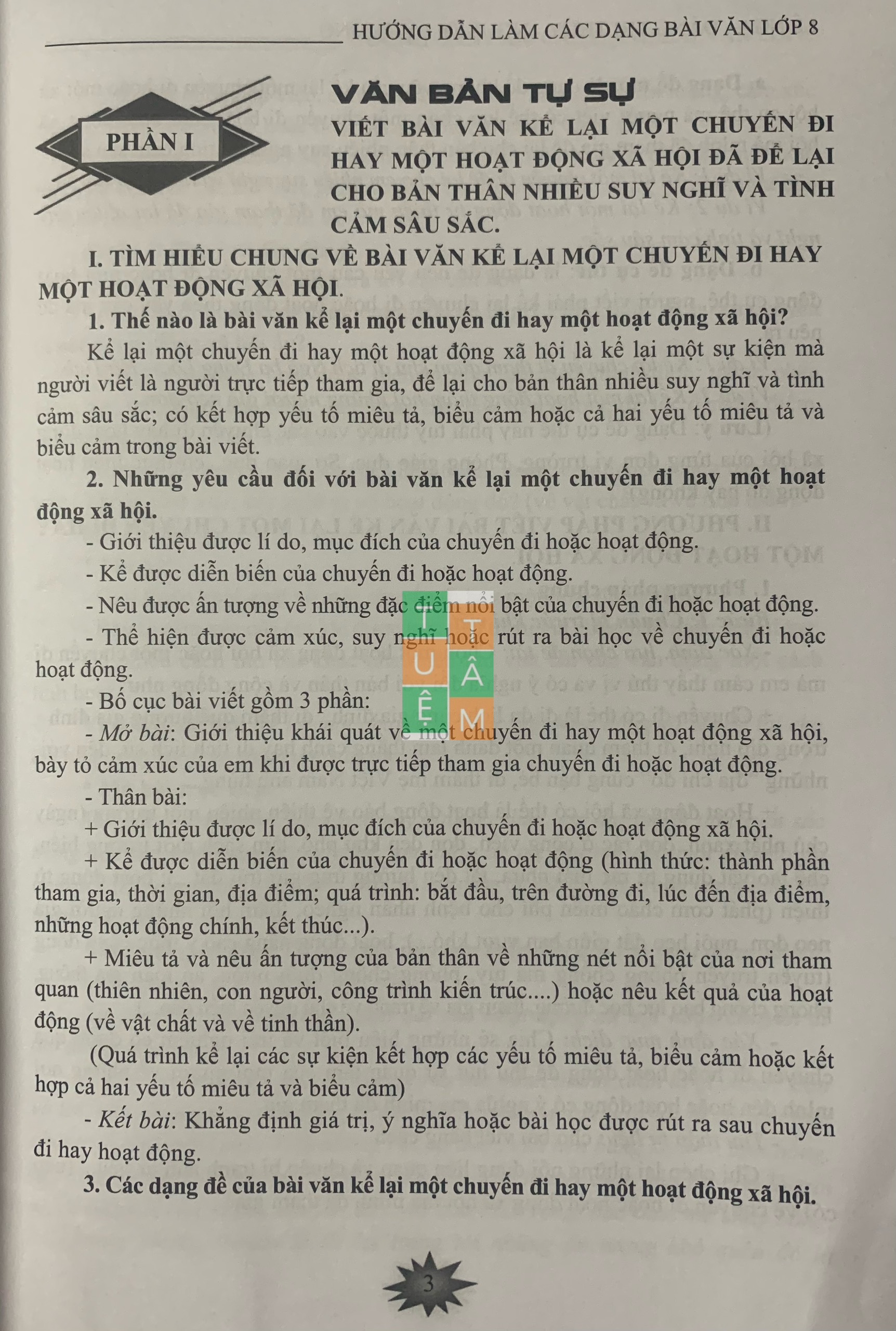Sách - Hướng dẫn làm các dạng bài văn lớp 8