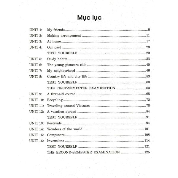 Bài Tập Tiếng Anh 8 - Không Đáp Án