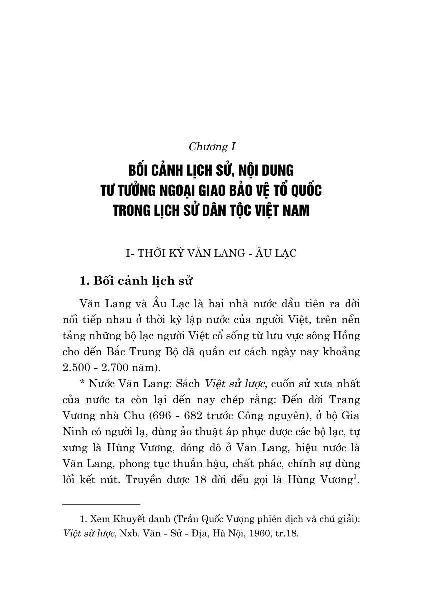 Tư tưởng ngoại giao bảo vệ Tổ quốc trong lịch sử dân tộc Việt Nam (từ thuở lập nước đến năm 1930) (Sách chuyên khảo)