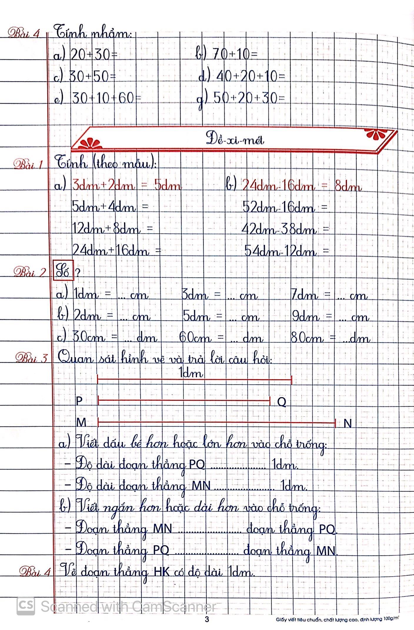 Vở Ô Li Thực Hành Toán 2 - Quyển 1