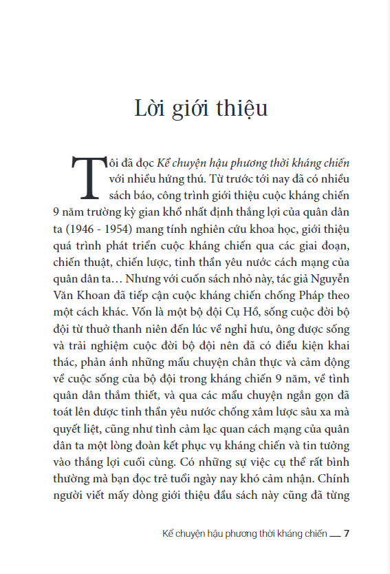 Kể Chuyện Hậu Phương Thời Kháng Chiến