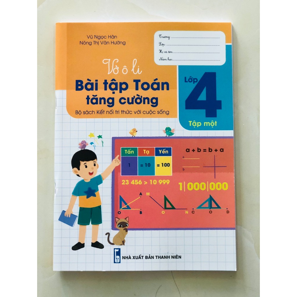 Sách - Vở ô li Bài Tập Toán Tăng Cường Lớp 4 Tập 1- Kết Nối