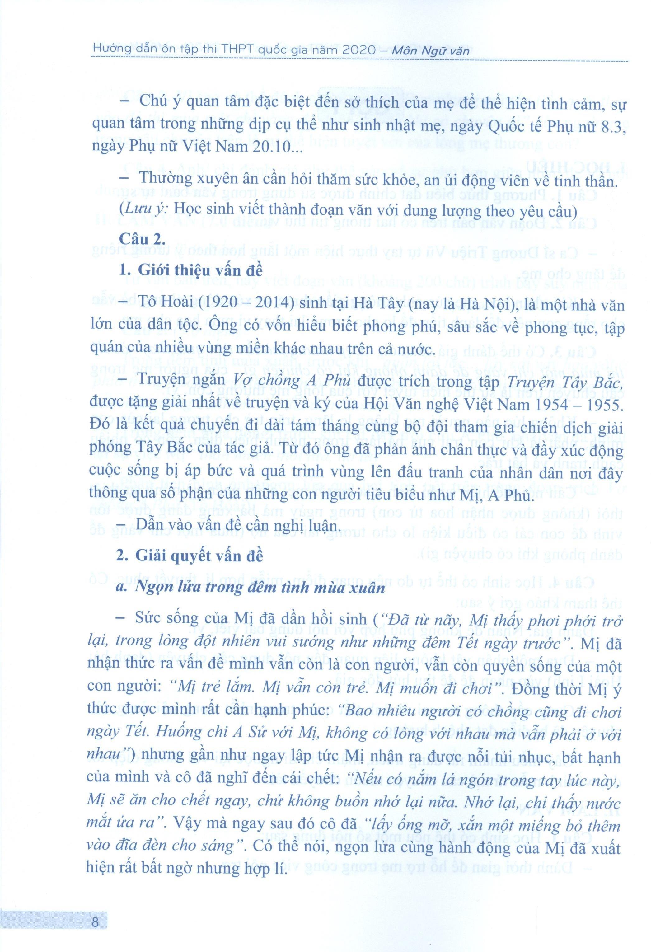 Hướng Dẫn Ôn Tập Thi THPT Quốc Gia 2020 Môn Ngữ Văn