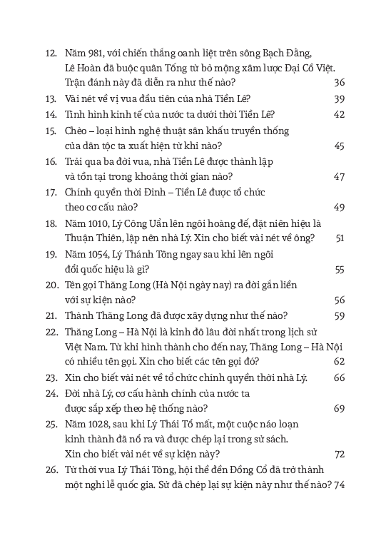 Hỏi Đáp Lịch Sử Việt Nam, Tập 2: Nước Việt Nam Dưới Đời Ngô, Đinh, Tiền Lê, Lý, Trần, Hồ