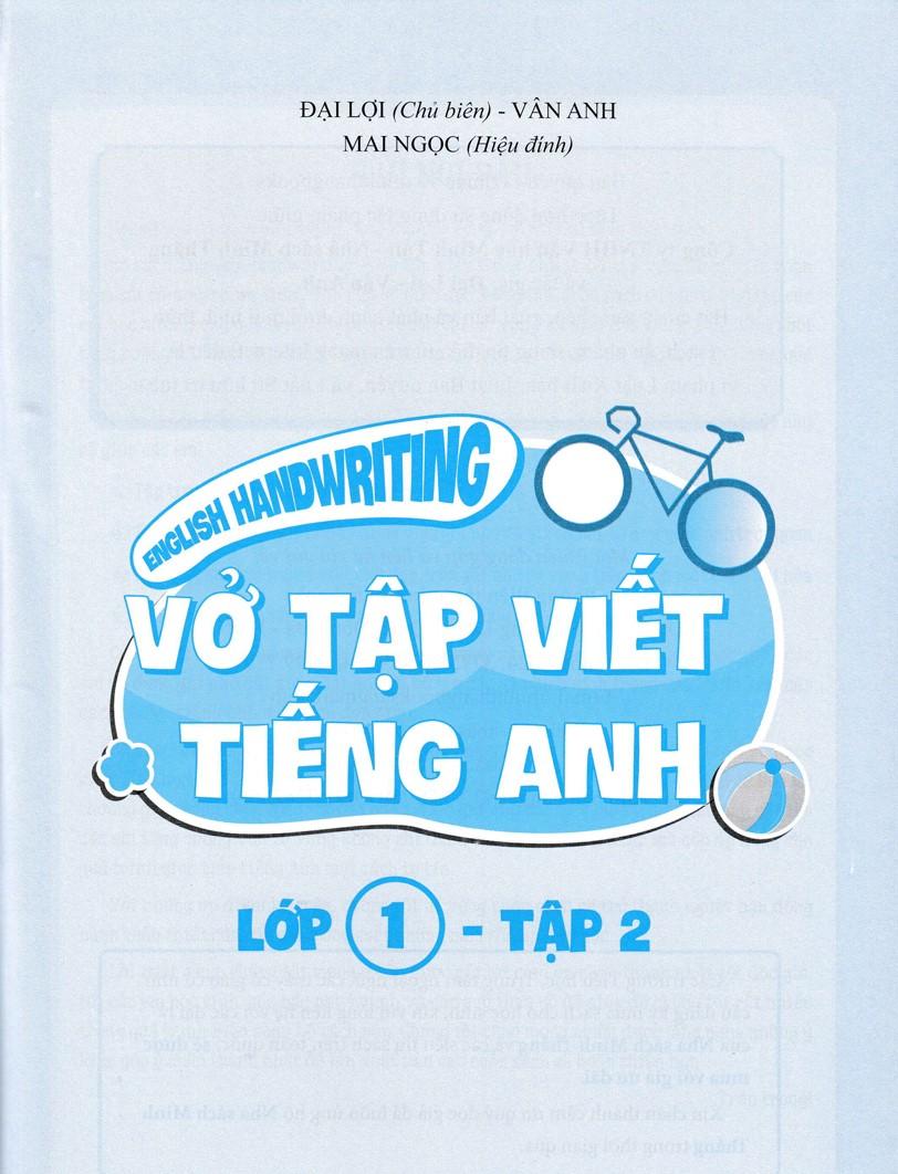 English Handwriting - Vở Tập Viết Tiếng Anh Lớp 1 Tập 2