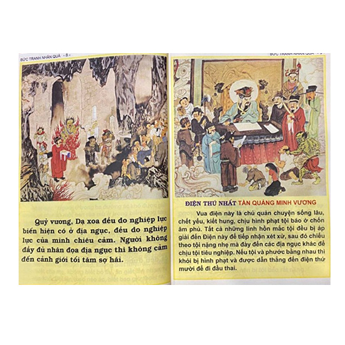 Kinh Địa Tạng Thập Vương Biến Tướng ( Bức tranh nhân quả)