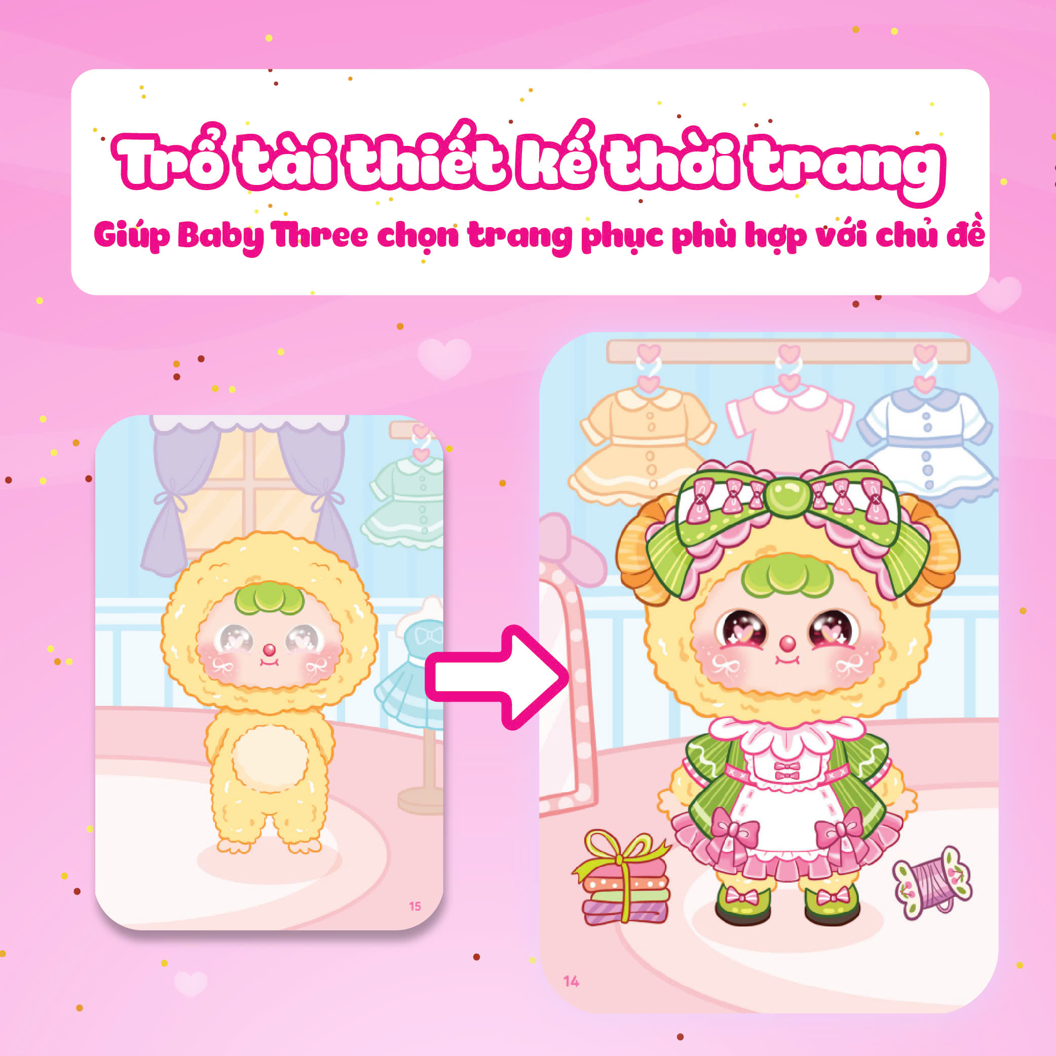 Combo 5 Cuốn Mini Fashion (500+ stickers dễ thương) - Sách bóc dán sticker cho bé gái