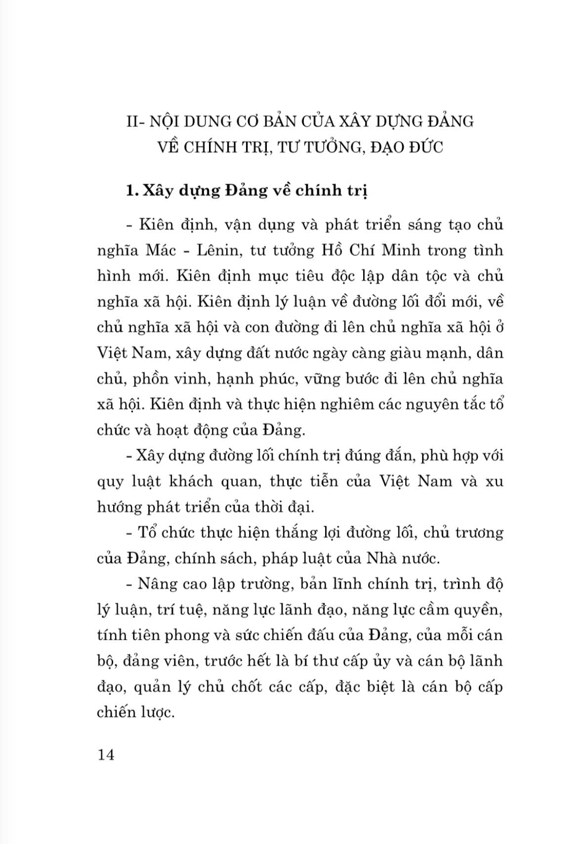 Tài liệu nhận thức và triển khai công tác xây dựng Đảng về chính trị, tư tưởng, đạo đức trong giai đoạn hiện nay