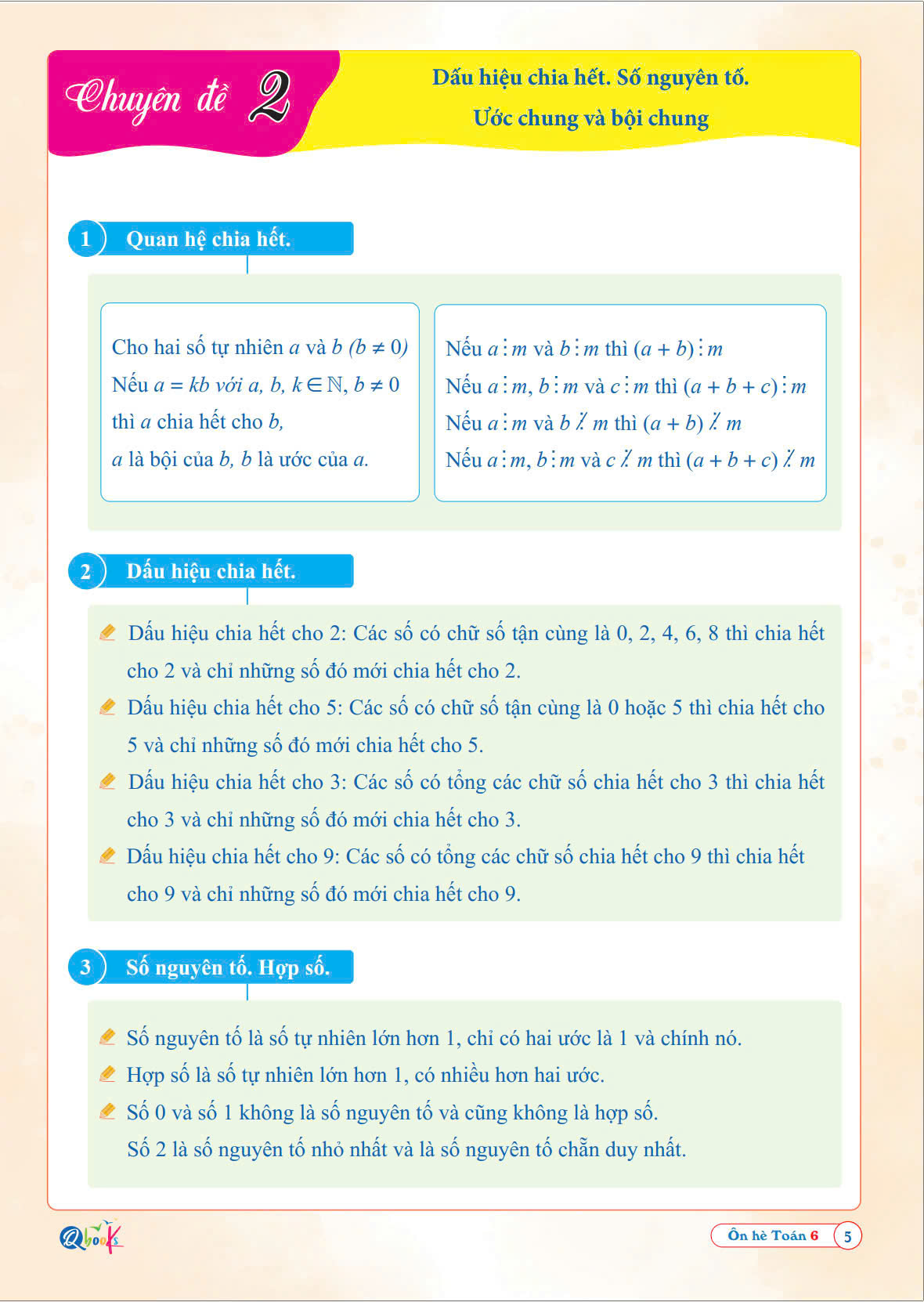 Sách - Ôn Hè Toán 6, Dành Cho Học Sinh Lớp 6 Lên Lớp 7