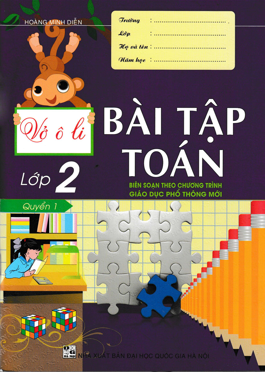 Combo 2 Quyển Vở Ô Li Bài Tập Toán Lớp 2