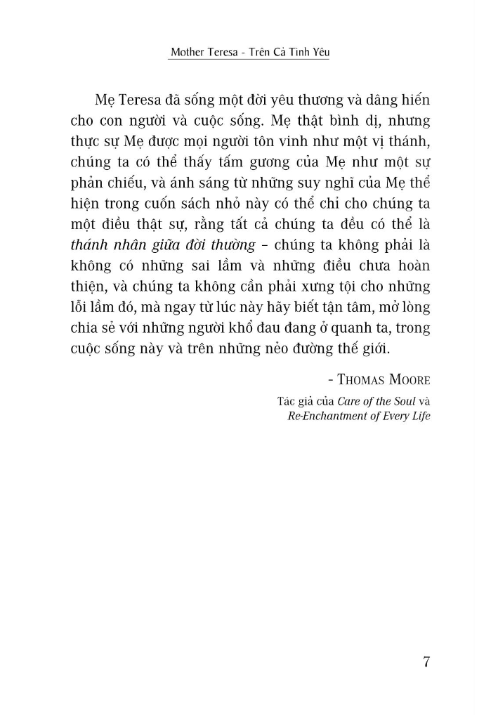 Mẹ Teresa - Trên Cả Tình Yêu (Tái Bản)